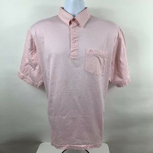 Pendleton Polo Shirt Men's Size Large Pink !00% Cotton Jersey Short Sleeve Golf